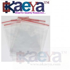 OkaeYa ZLB18034 180 Gauge Transparent Zipseal 3x4 Inches High Quality Zip Lock Pouch Bags (Pack of 100)